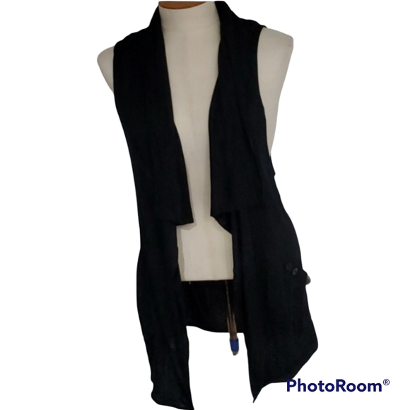 Free People Jackets & Blazers - Free People Knit Black Vest Size Medium